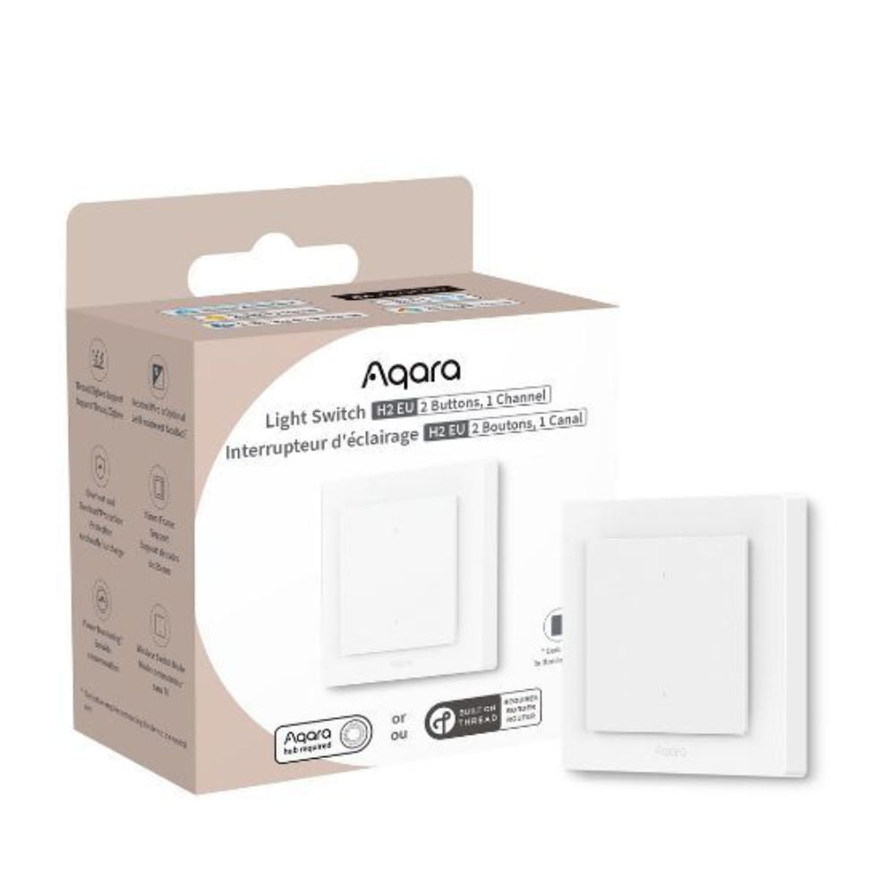 Aqara Slimme Lichtschakelaar H2 EU (2 Knoppen, 1 kanaal)